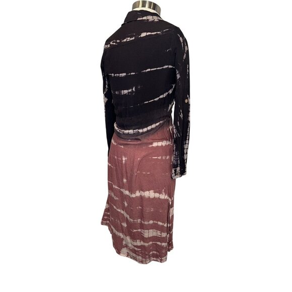 J. GEE Women's Dress Size Small Muli Color Long Sleeve Tie Waist - Picture 6 of 15